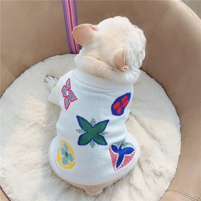 Ropa de Pug ropa de invierno de Bulldog Francés Poodle Schnauzer Corgi galés perro Shiba Inu suéter de punto ropa de abrigo para mascotas