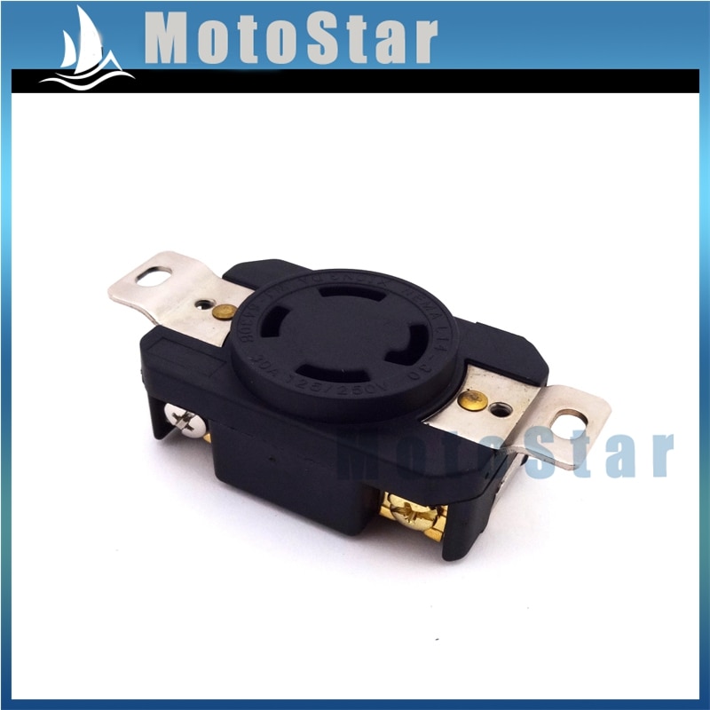 4 Prong Receptacle Gasoline Generator Twist Lock Socket 125/250V NEMA L14-30R 30AMP