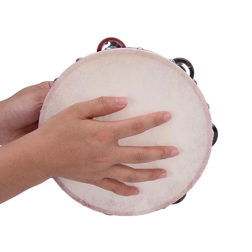 8 "Red Musical Tamboerijn Tamborine Drum Ronde Percussie Voor Ktv Partij