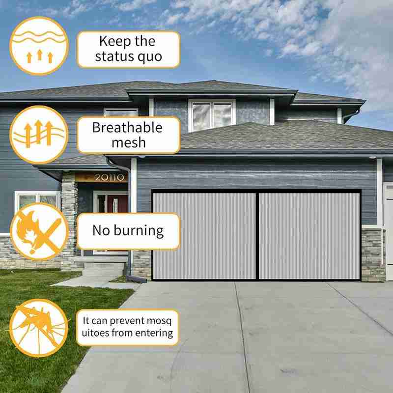 Double Garage Door Screen Magnet Bottom Insect Bug Gauze Screen Door Mesh X1A4