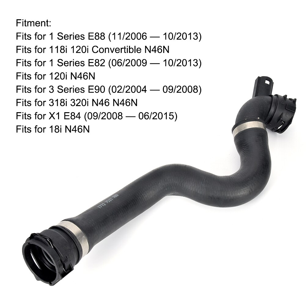 Lagere Koelvloeistof Slang Flexibele Rubberen Buis 17127531769 Past Voor E88 E90 E91 E84 Rubber Koelvloeistof Slang Auto Accessoires
