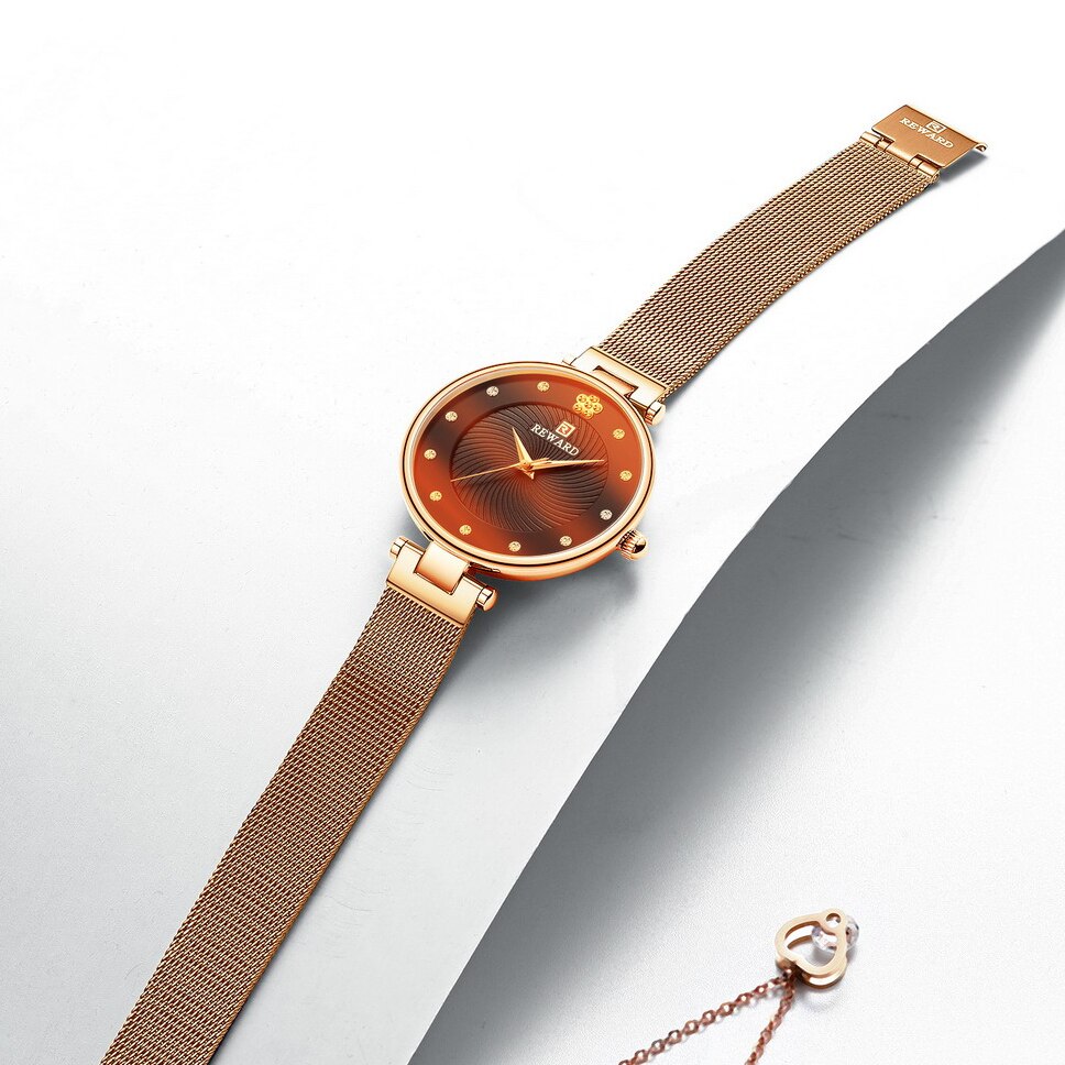 Belønning ur kvinder multifarve spejl ure quartz ure dame rustfrit stål vandtæt armbåndsur simpelt pige ur