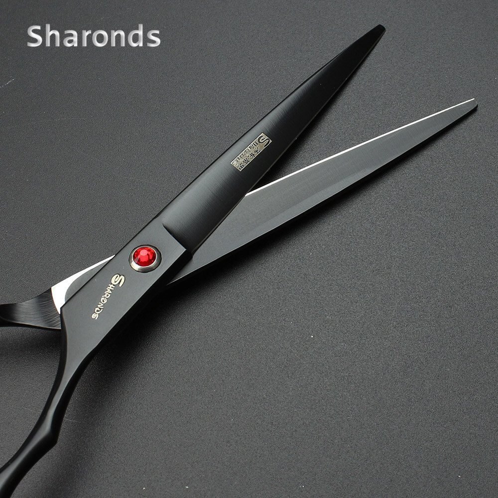 Black hairdressing scissors 7.0 inches 440c Japanese hairdressing scissors salon style hair thinning scissors set