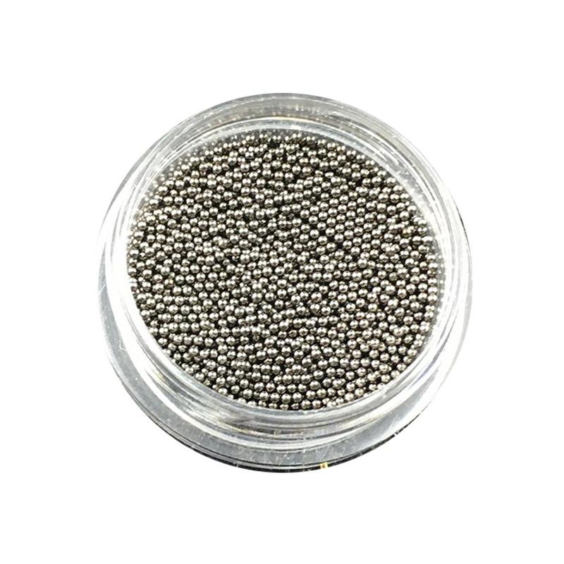 0.8mm 3d Metal Micro Beads Stainless Steel Nails Art Caviar Beads For Nail Rose Gold Silver Nail Beads Decorations Studs