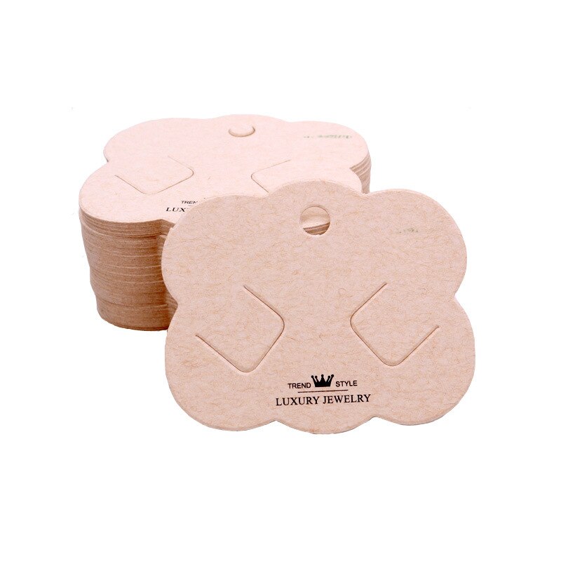 100 stuks papieren oorbellen kaarten sieraden displaystandaard broche haarspeld hoofdtooi armband ketting verpakking kaarten labels: 7( 56cm)