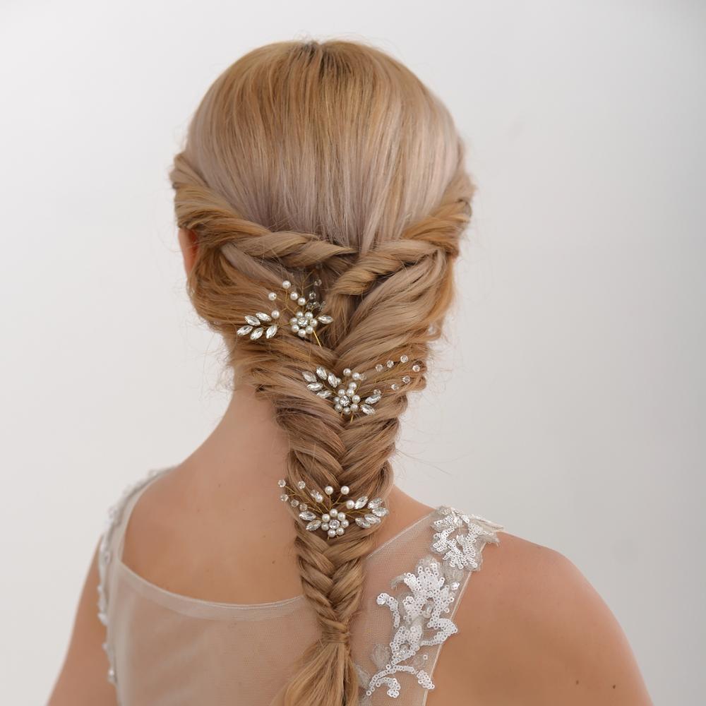 Exquisite Rhinestone Bridal Headband Wedding Hair Accessories Wedding Headband Flower Crystal Pearl Bride Tiaras Head HP57