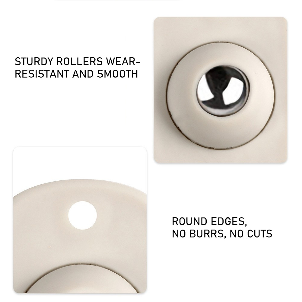 Ruedas para muebles de acero inoxidable, ruedas universales autoadhesivas, rodamiento de carga giratorio de 360 grados para acceso a muebles del hogar, 4/20 piezas