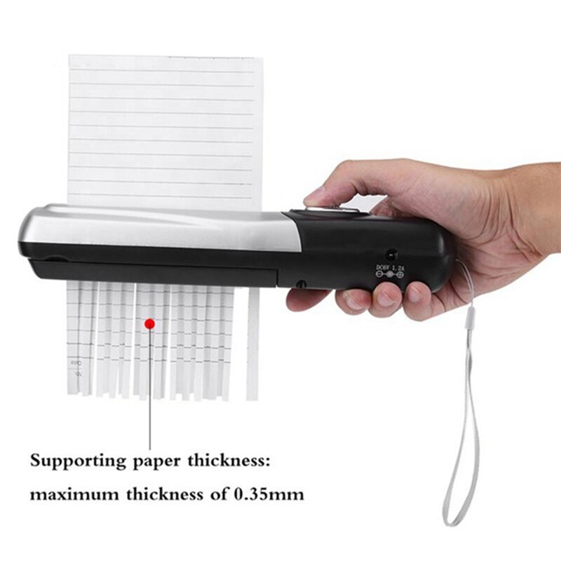 Office Paper Shredder Portable Mini Handheld Home Strip Fast USB Battery Powered Tool Cutter A6 A4 Folded Machine Universal 2Pcs