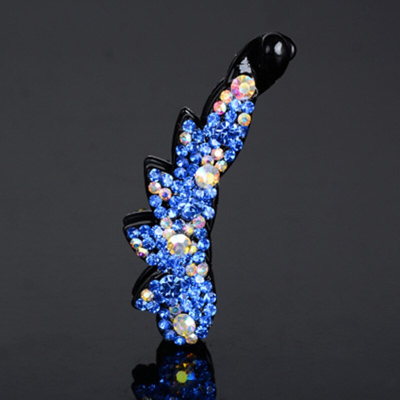 Clip à griffes en cristal coréen pour femmes, multicolore, Clip à fleur banane, pour couleurs de mariage, 1 pièce, offre spéciale: Blue 8cm