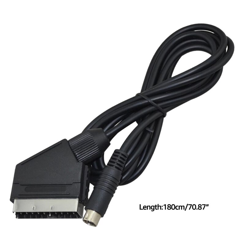 Replacement 1.8m RGB Scart Lead Cable Scart AV Cord Compatible with Saturn NTSC PAL