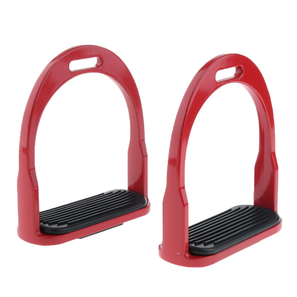 1 Pair of Horse Saddle English Stirrups Riding Flex Double Jointed Aluminum