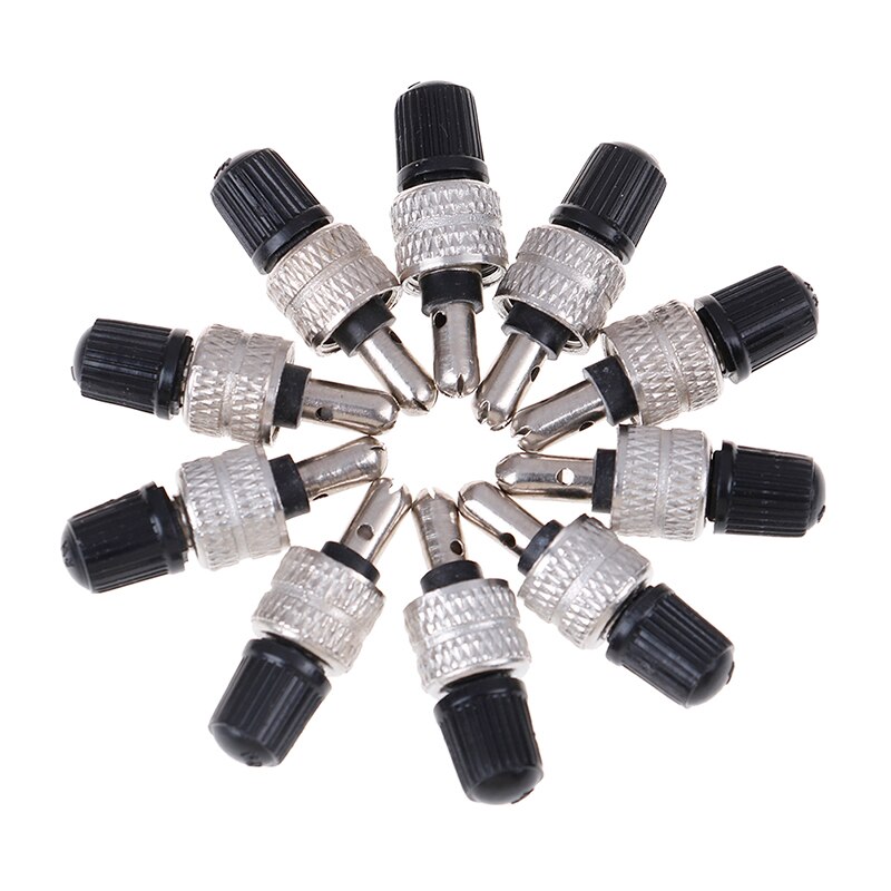 10Pcs Ottone Nichelato Ruota di Bicicletta del Centro di Valvola del Pneumatico con la Protezione Della Bicicletta Valvola Schrader Ultralight In Lega di Zinco MTB Mountain strada