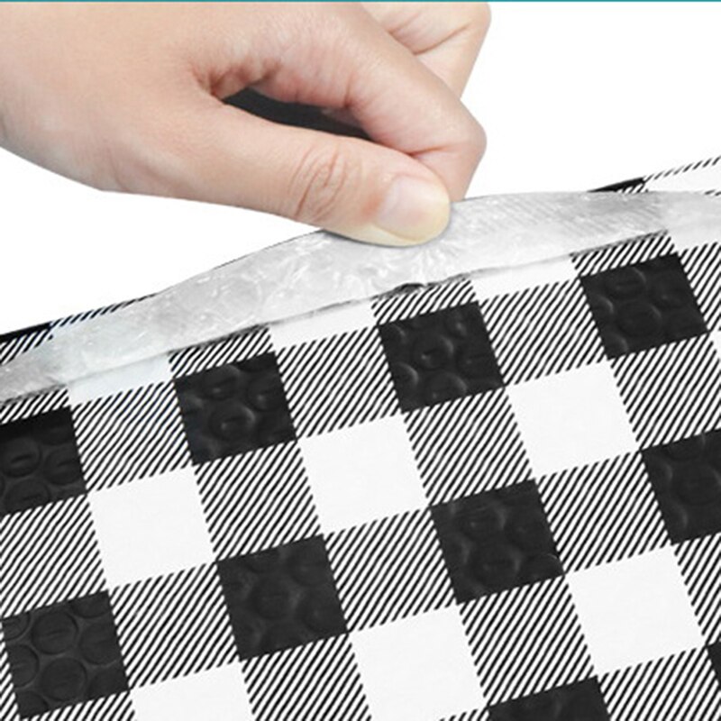 10 Pieces Black Square Plastic Bubble Envelope Envelope Bag Ziplock Liner Waterproof Packaging