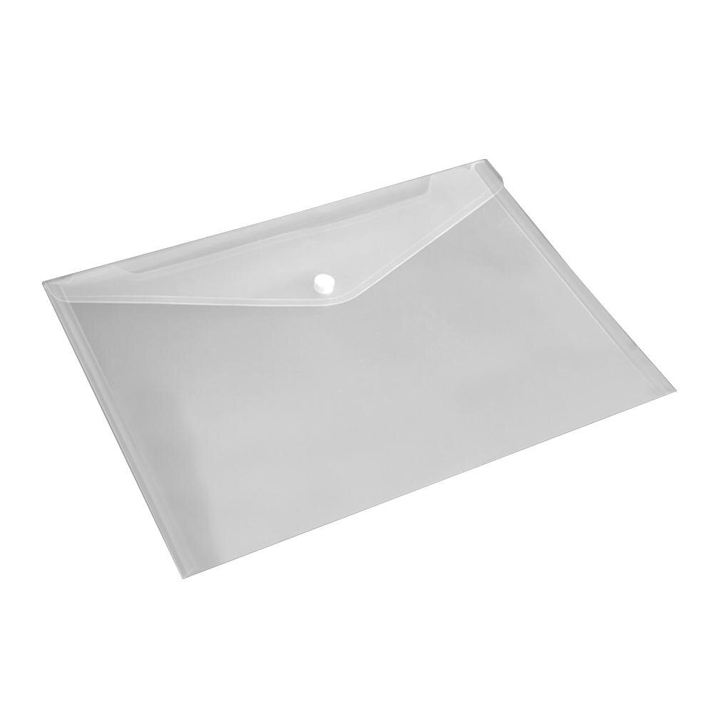 Adeeing Transparent A4 Document File Bag Envelope Holder Storage Case Snap Button Organizer Container for Papers d20