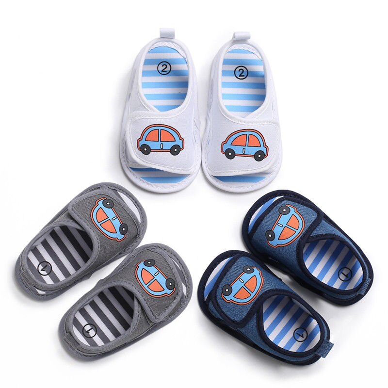 Recién Nacido niño niña suela suave Marina cuna Zapatos Bebé Sandalia de verano tamaño 0-18M
