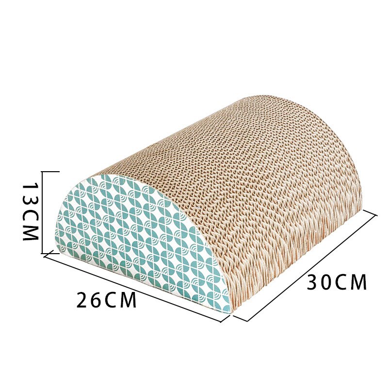 Corrugated Paper Cat Scratch Board Catnip Cat Scratching Pad Pet Cat Toys Pet Supplies: Semicircle