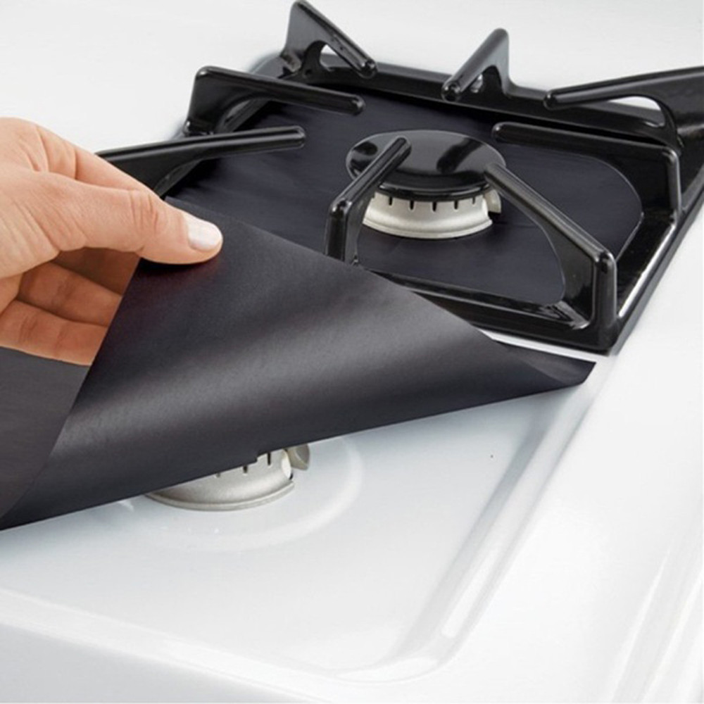 2 Stck Universal- Glas faser Herde Brenner Abdeckungen Schutz Blätter Ofen Liner Wiederverwendbare Abdeckung/Liner Folie Gas Küche Werkzeuge matt G531