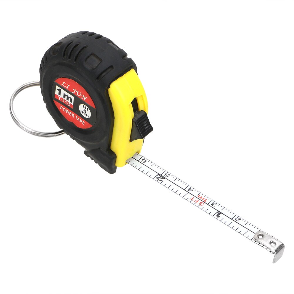 Mini 1m Power Tape Measure Keychain Universal Pull Ruler Metric Tape Measure Retractable Measuring Tape Meter Inch Tailor Tool