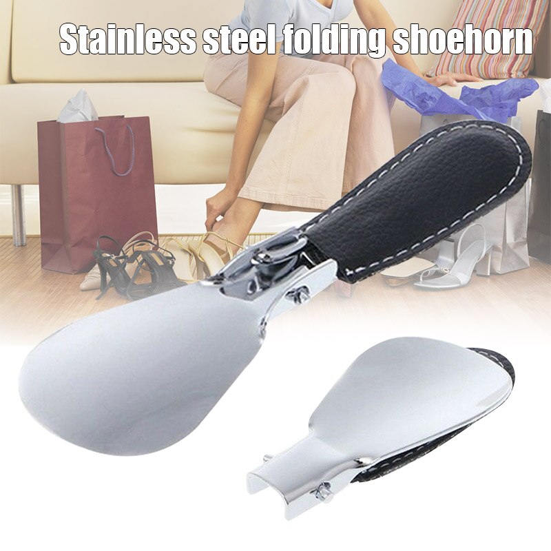 Cuillère aide cuir poignée chaussures cornes chaussures accessoires chaussures chaussures levage aide pliage J55