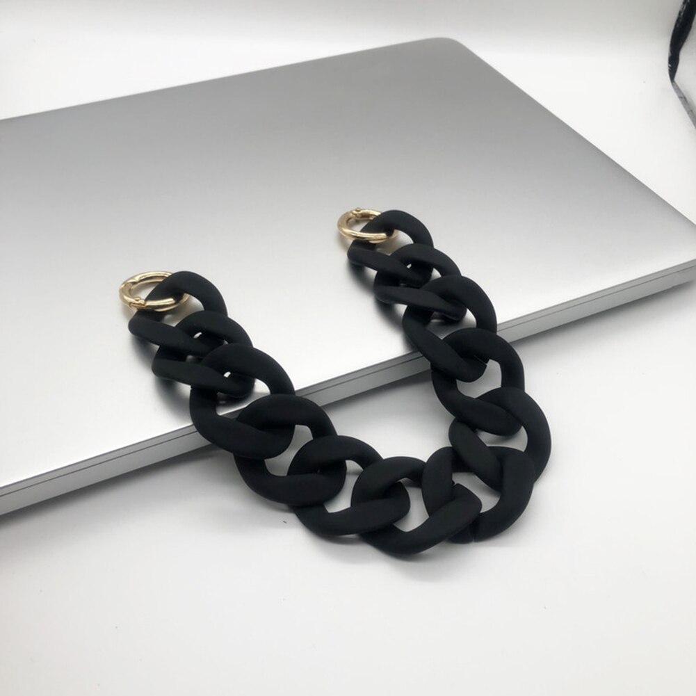 Bag Acrylic Resin Chain 1 PC Handbag Chain Detachable Bag Accessory 30cm/41cm Bag Strap Replacement Shoulder Strap: Black / 30cm