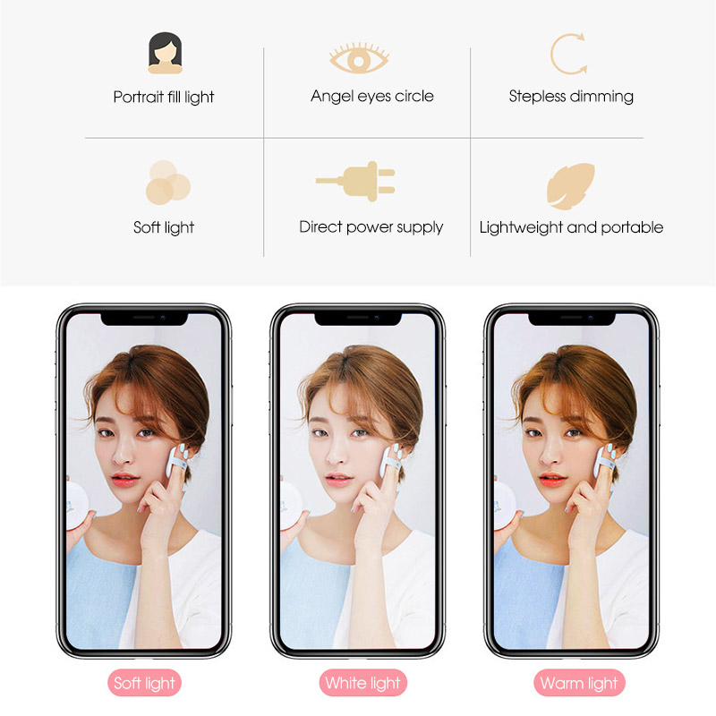 Fotografie LED Selfie Ring Licht 3 Farbe Dimmbare Kamera Telefon Ring Lampe 10 zoll Mit Tisch Stative Für machen-hoch Video Live-Studio