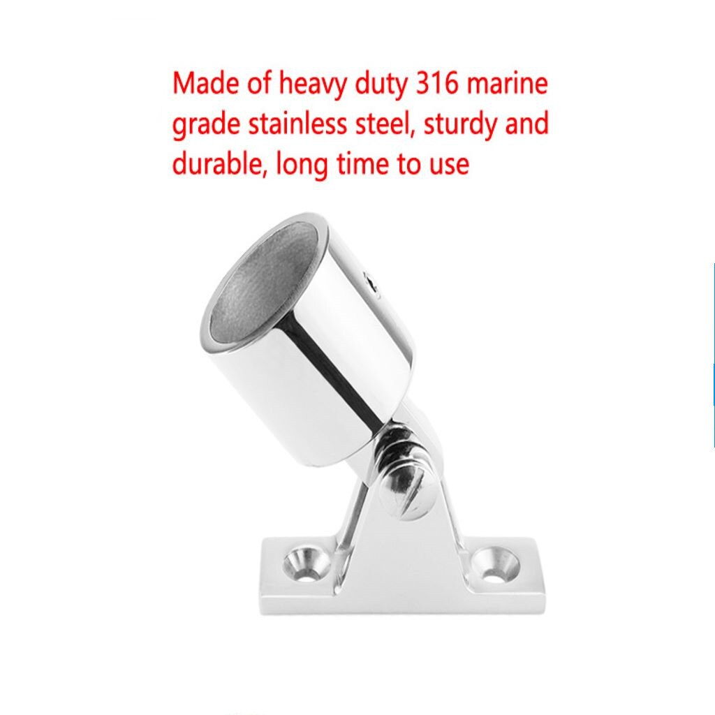 Boot Bimini Top edelstahl 316 Fitting Deck Scharnier Rutsche Kappe Rohr Auge Ende Kappe Externe Auge Ende Baldachin Rohr boot Zubehör