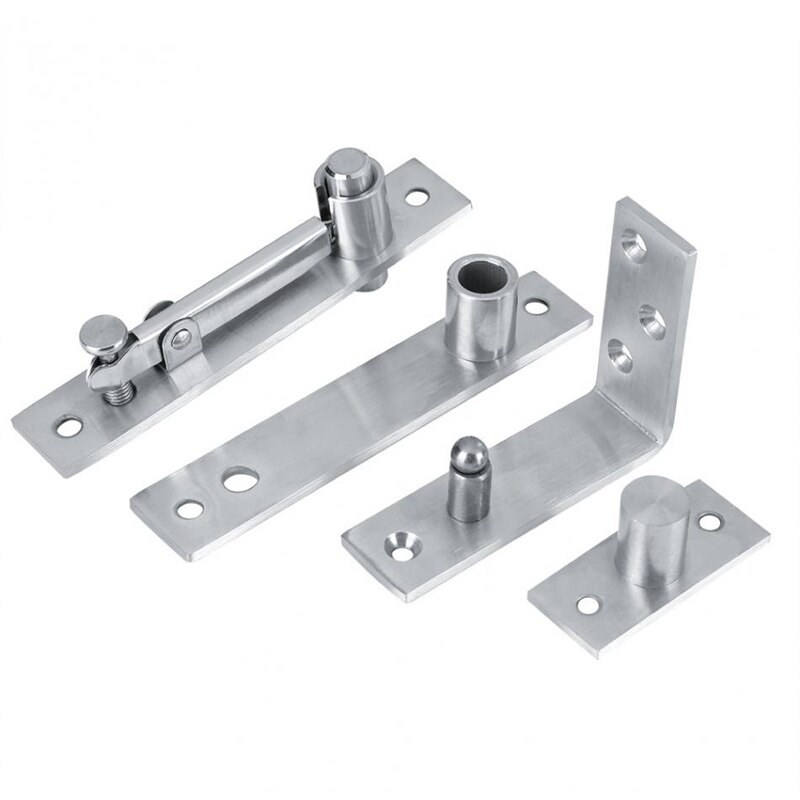 1 Set 360 Degree Stainless Steel Door Pivot Hinge Tall Building Rotary Door Pivot Hinge Install Up and Down for One Set