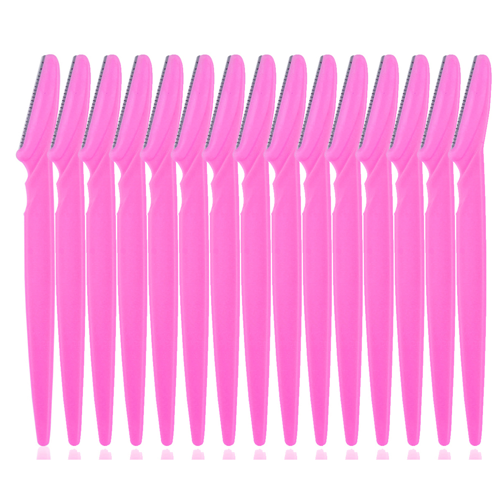 cejas Trimmer de afeitar kit de cara de pelo desmaquillante Facial Shaper Dermaplaning depiladora Razors herramientas de maquillaje para hombre mujer: Pink-15PCS