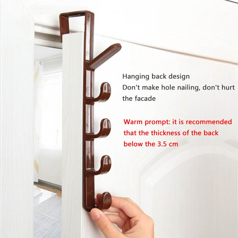 Placard armoire Rack 1 PC porte polyvalente cintre crochet sacs poubelles stockage titulaire chapeau vêtements sac cintre plastique