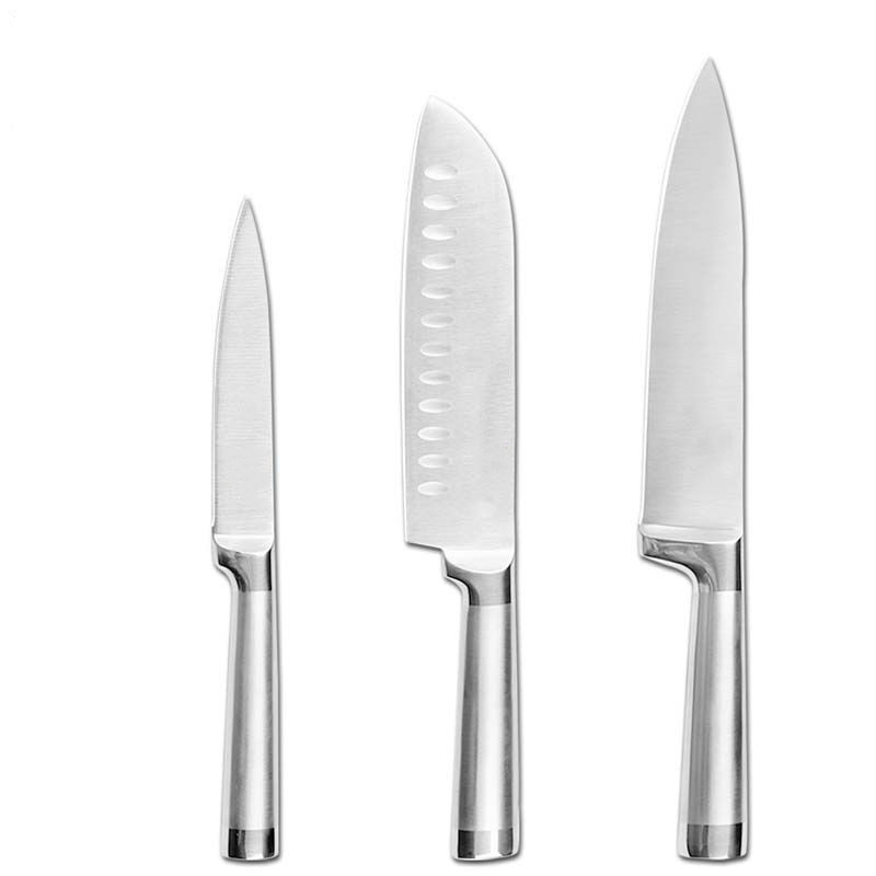 damask kjøkkenkniv sett 7 cr 17 mov japanske kokkekniver i rustfritt stål frukt grønnsak brød kjøttkniv ikke-pinne bladverktøy: 3 stk sett