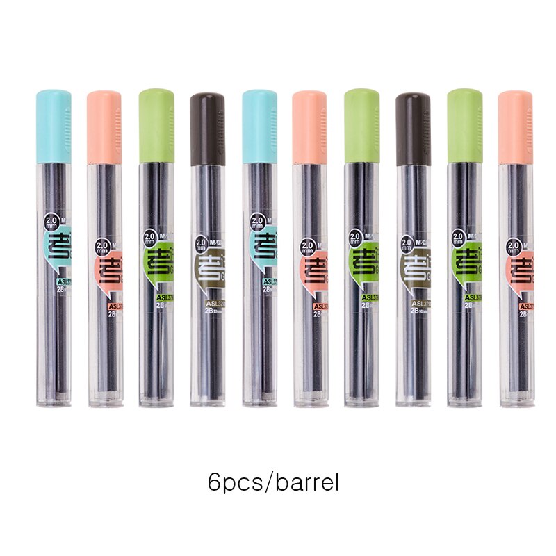 3 Pcs 2.0mm thick core mechanical pencil student writing can replace the refill lead with pencil sharpener stationery