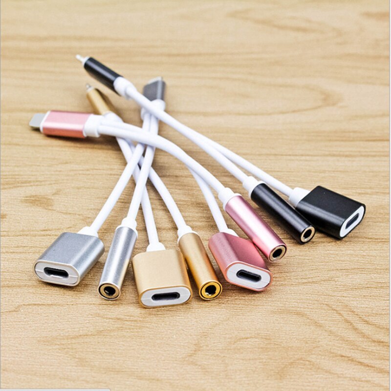 2 in aux-splitter voor iphone 12, 11 pro max, xs-adapter 1 oplader en hoofdtelefoonaansluiting voor iphone xr,  x 10 , 8 plus-telefoonadapters