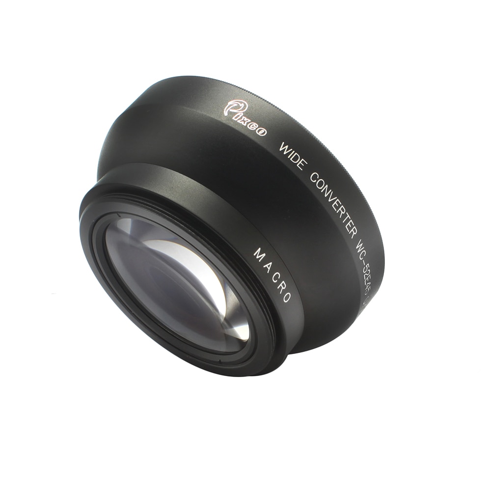 Venes 52mm 0.45X Super Wide Angle Lens w/ Macro For Canon Nikon For Pentax Sony For Panasonic (Black)