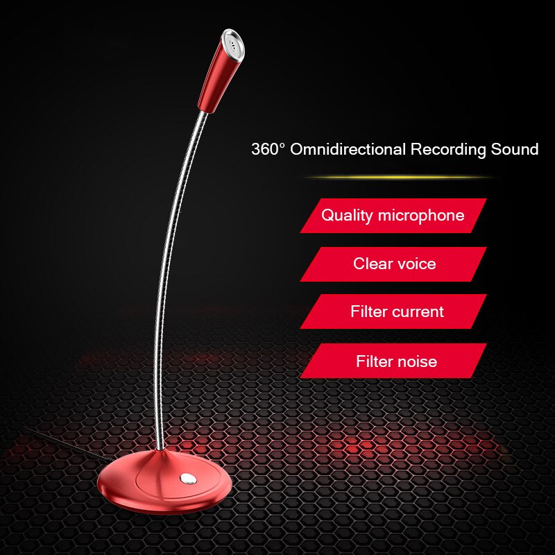 360° Recording Condenser Microphone USB 3.5 AUX HD Noise Reduction Noise Removal Omnidirectional Calling Conference Microphone