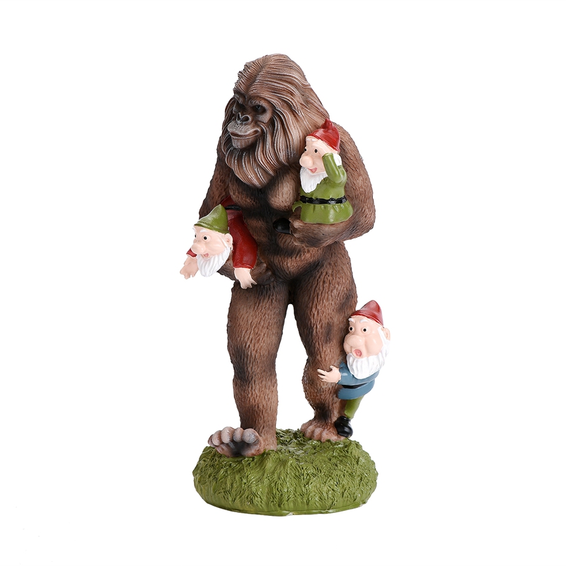 Gorilla Gnomes Bigfoot Garten Statue, 8 Zoll Outdoor Statuen, Lustige Garten Decor Rasen Terrasse Kunst Skulptur