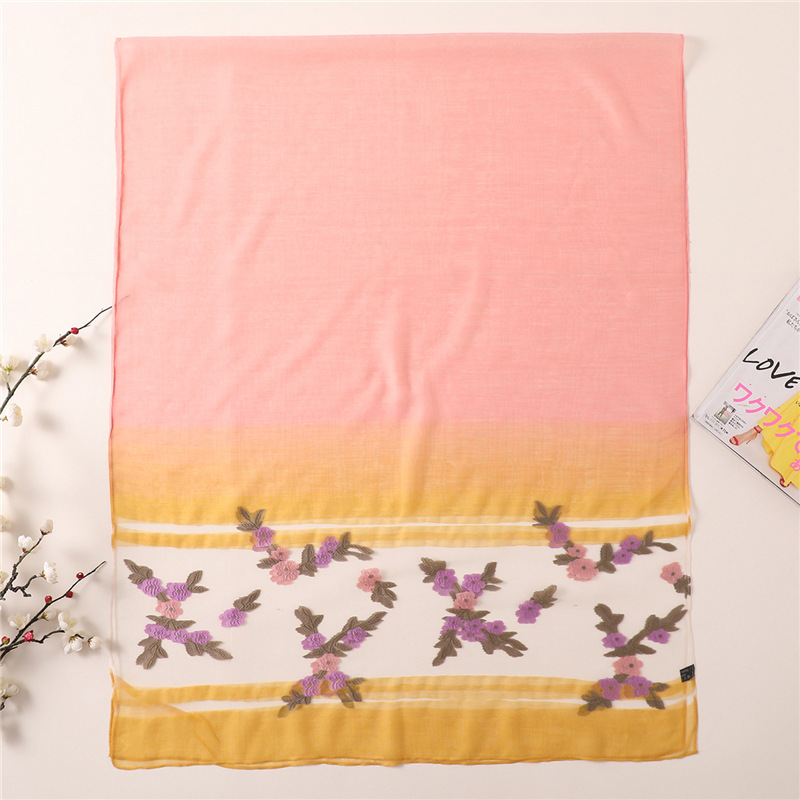 Lyxiga märken kvinnor halsduk sommar tunna mjuka siden halsdukar för dam sjalar och wraps pashmina långa strandstolar hijabs bandana