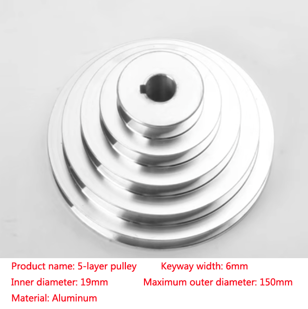 Bänkborr 54mm to 150mm ytterdiameter 14 16 18 19 20 22 24 25 28mm borrning aluminium a typ 5 steg pagodremskiva för kilrem 1pc: Blå