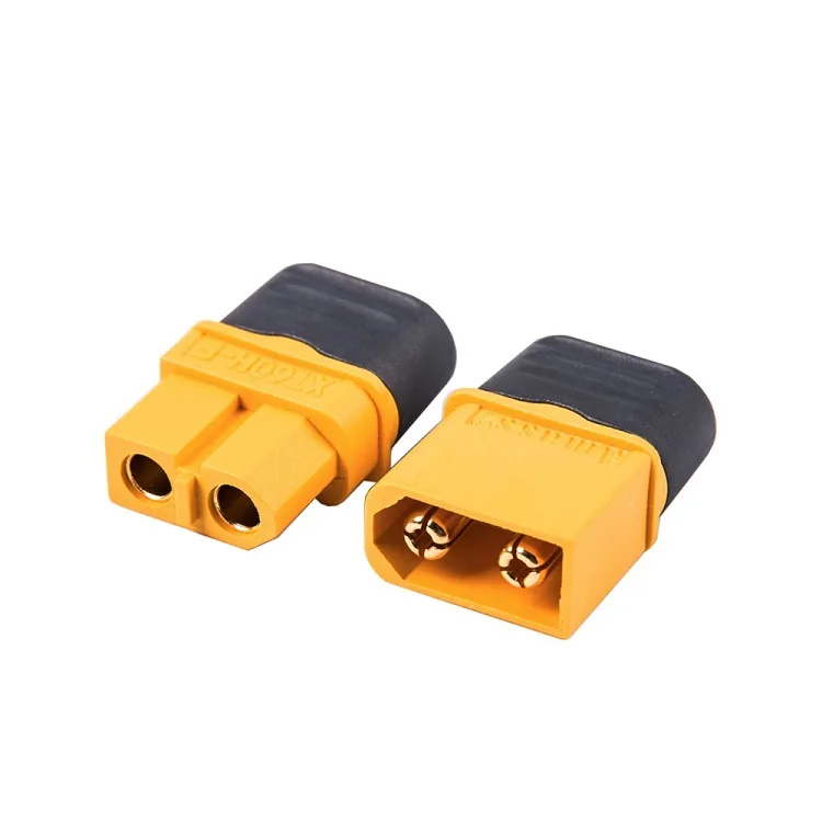 10 peças conector amass xt60h + xt60 com capa de proteção macho fêmea plugue de alimentação com bainha para bateria lipo aviões rc carros