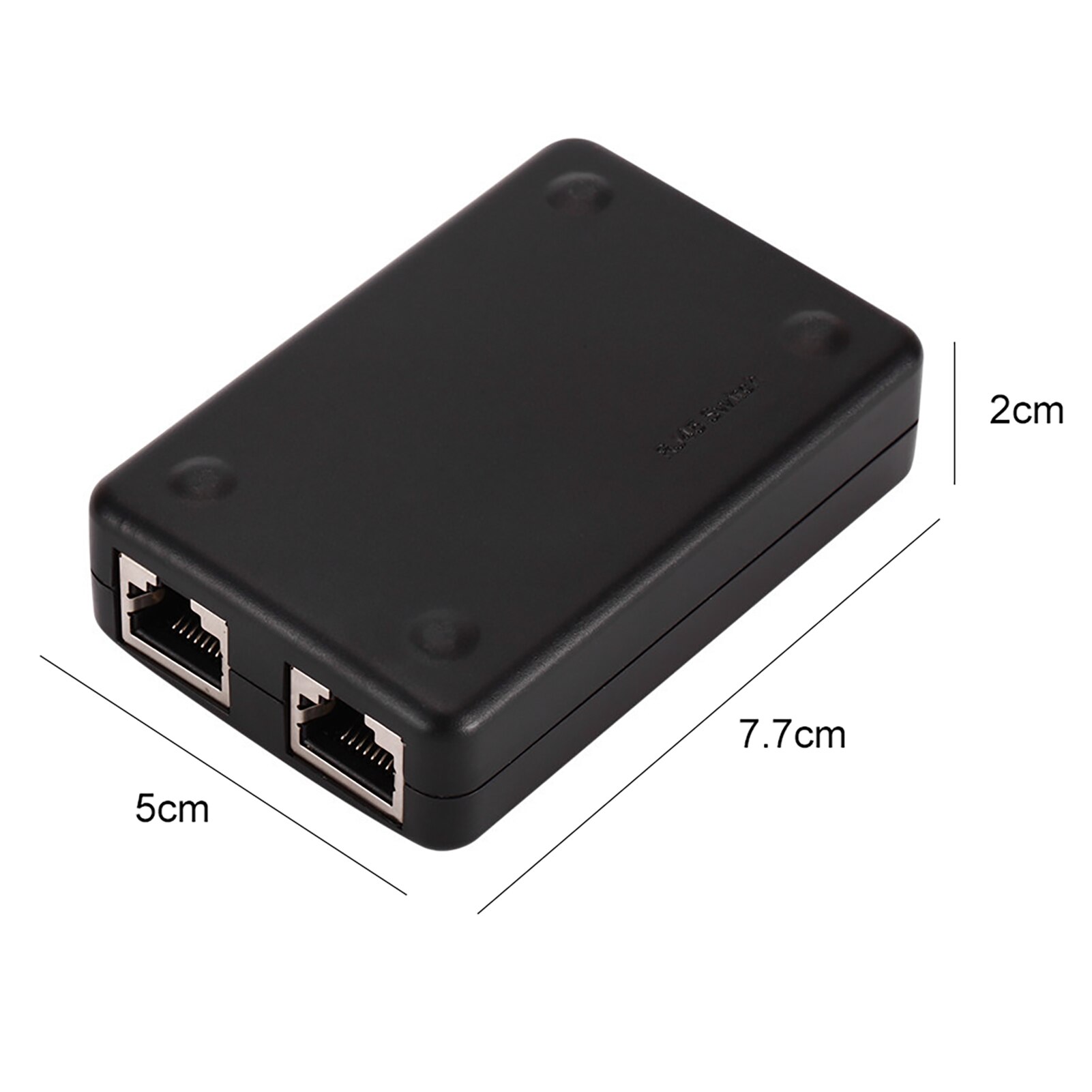 Mini Dual Port Network Ethernet Box Switch Converter Adapter Shared Equipment 2-port Network Switch RJ45