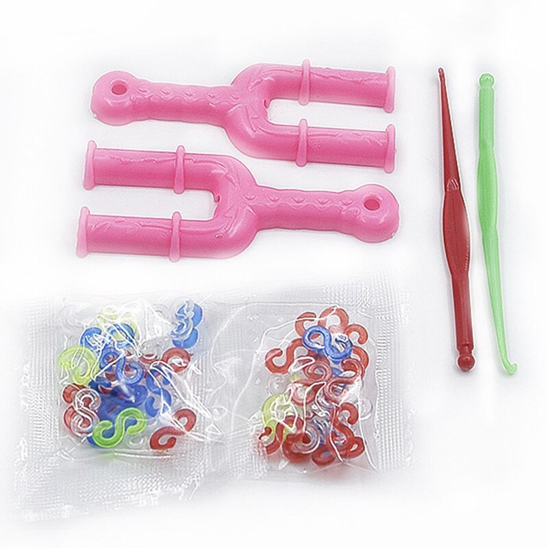 DIY Multi-function Rainbow Like Rubber Band Weaving Colorful Bracelets Loom Bands For Children