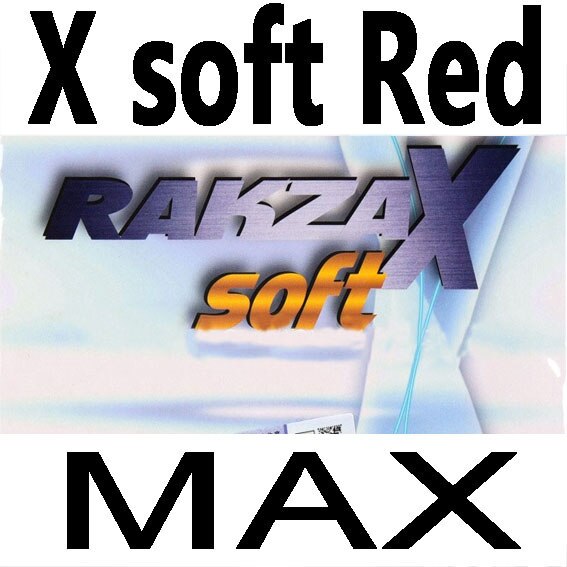 YASAKA RAKZA X SOFT Table Tennis Rubber Pips-In Yasaka Original RAKZAX / RKX SOFT YASAKA Ping Pong Sponge: X soft Red