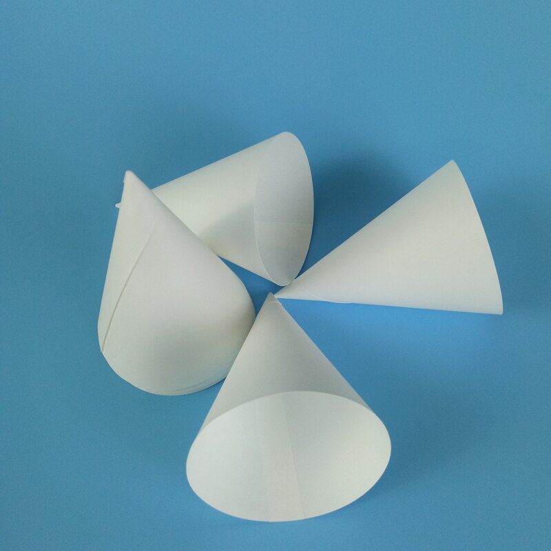 3.7 oz. (105 ml) Eco-Forward Wit Gerold Velg Papier Cone Cup Sneeuw Cone Cup 200 stuks/pakketten