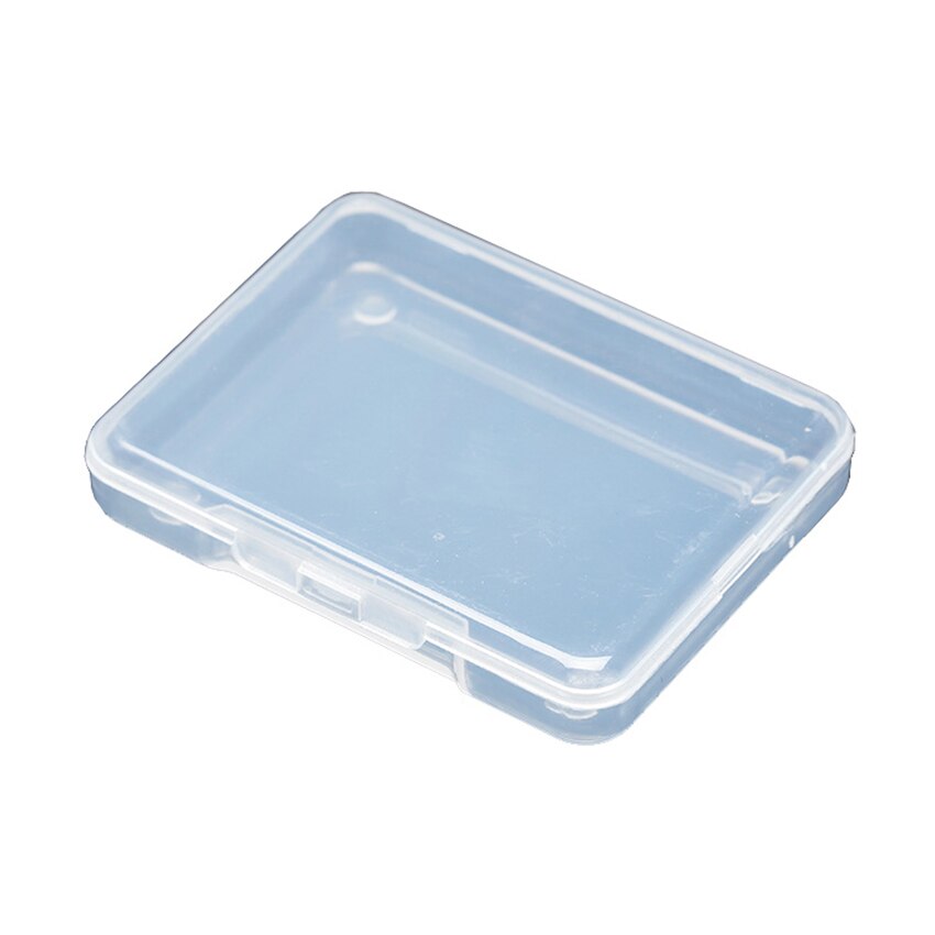 Caja de contenedores de almacenamiento de cuentas de plástico transparente con tapa con bisagras para cuentas y más, Mini caja vacía Rectangular de 6,8x5,2x1,1 cm