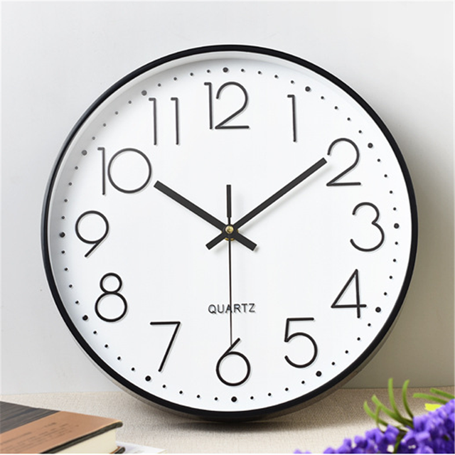 Quartz Wall Clock Rose Gold Silent Hanging Clock 10 Inch Digital Horloges for Office Living Room Nordic Wall Watch Decor