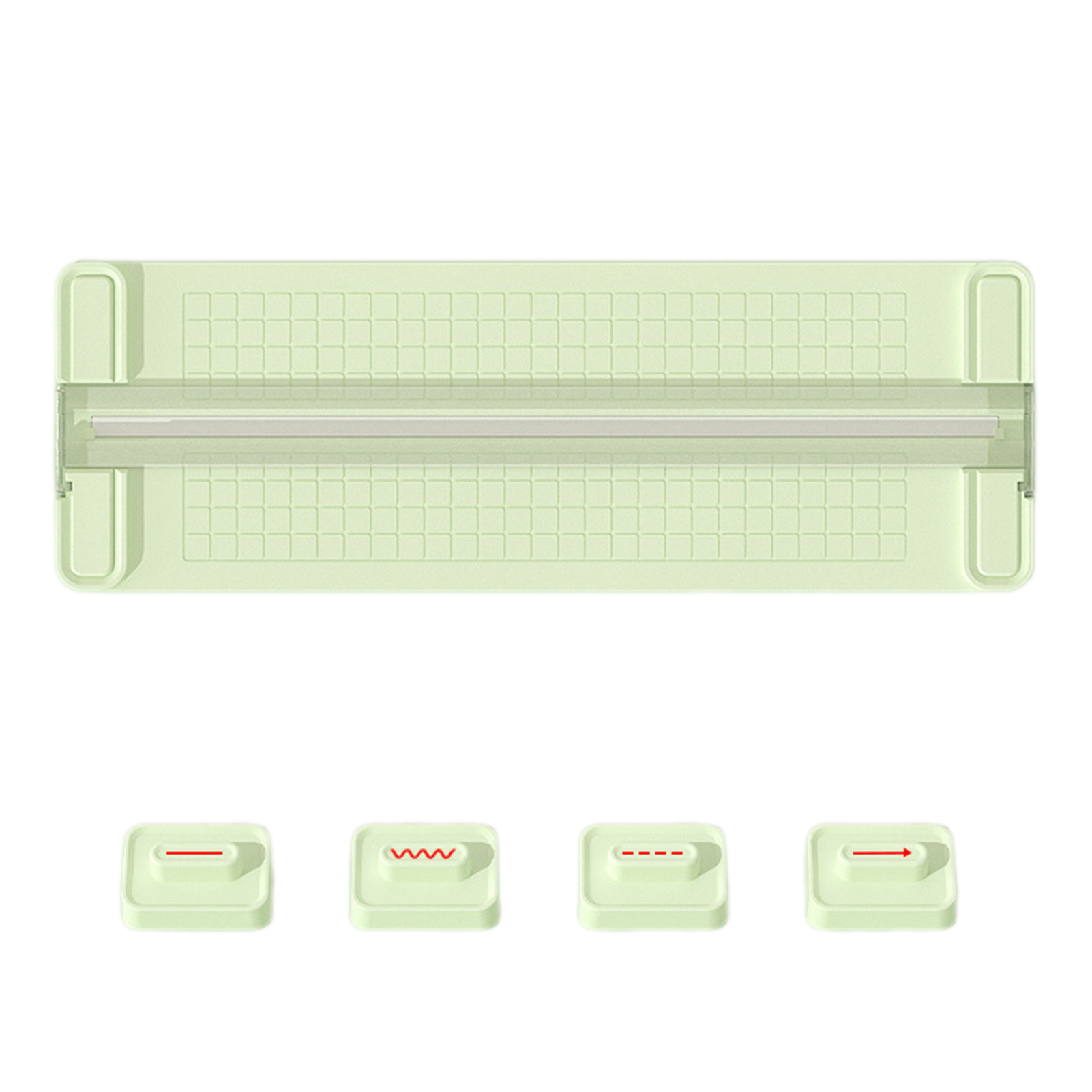4 in 1 Multifunctional Paper Cutter Manual Paper Trimmer Craft Paper Cutter with 4 Style Scrapbooking Tool: Blue