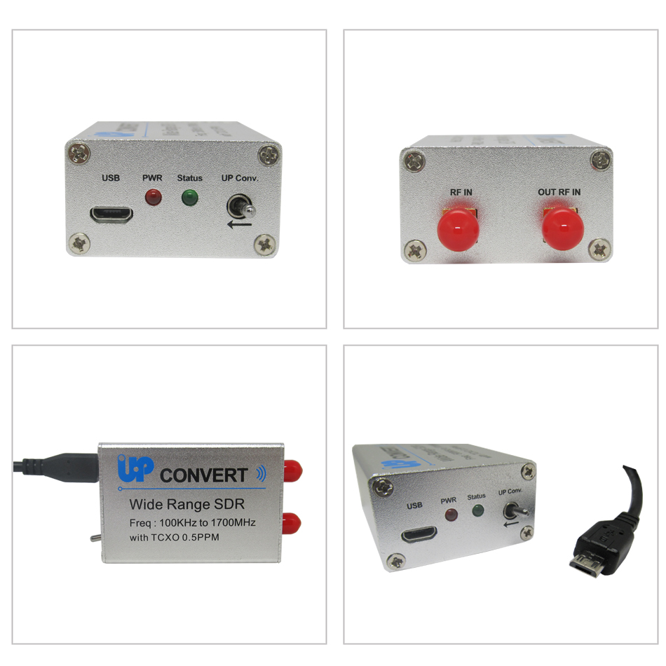 Usb rtl sdr modtager 100 khz -1.7 ghz fuldbånd uv hf rtl-sdr tuner stick support op-konverter winth rtl 2832u txco 0.5 ppm sma  n300u