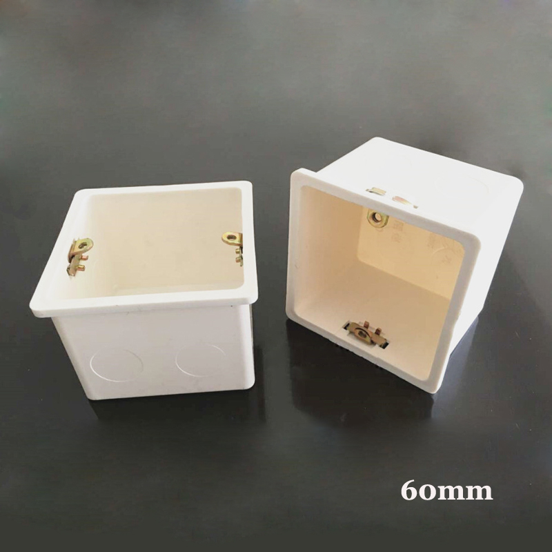 Universal Type 86 Cassette 60mm Deep Bottom Box Concealed Wall Mount Switch Box PVC Junction Box Flame Retardant