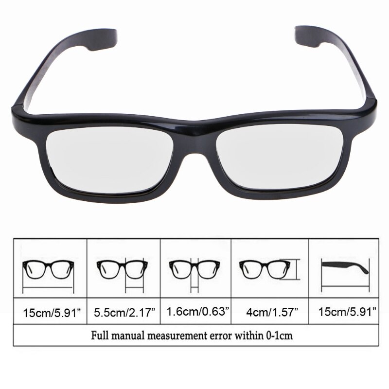 Circular Polarized Passive 3D Stereo Glasses Black RD3 For TV Real D 3D Cinemas Support