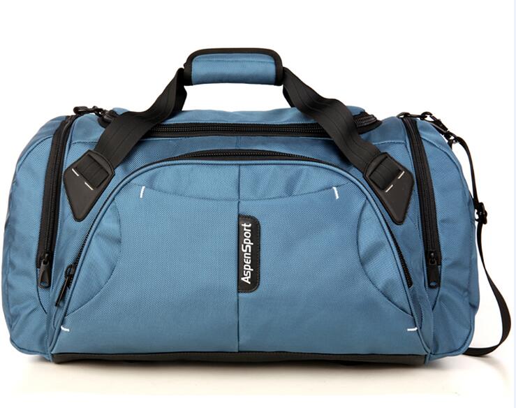 Aspensport bagage resväskor för män nylon duffle handväska stor arrangör fällbara ryggsäckar 40l kapacitet svart / röd / blå