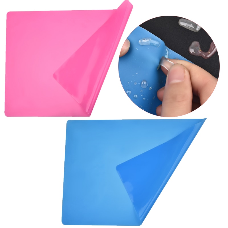 Siliconen Pad 30X40Cm Sieraden Maken Beschermen Diy Plaat Mat Non Stick Pad Voor Hars Maken Tafel Protector blauw Roze Kleur